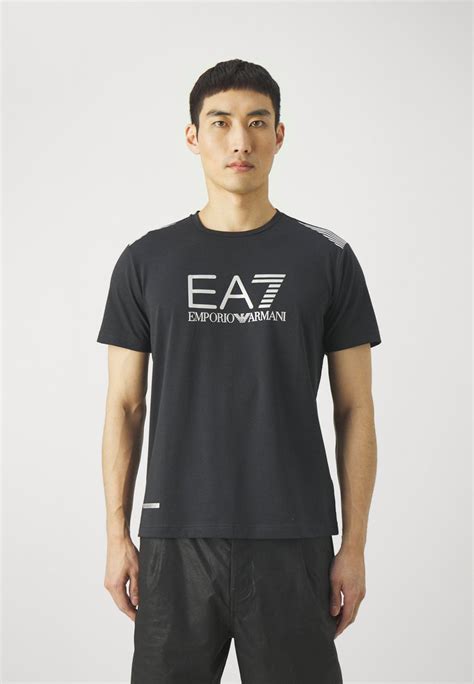 Ea7 Emporio Armani T Shirt Print Notte Dunkelblau Zalando De