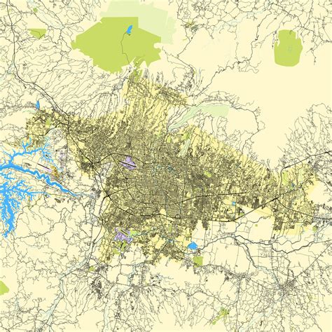 Map of Bandung City, West Java, Indonesia 41335513 Vector Art at Vecteezy