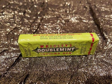 Vintage Wrigleys Gum 1 Pack Chewing Gum Doublemint 1970 Juicy Fruit