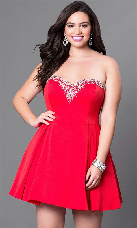 Plus Size Homecoming Party Dress With Corset Fashion Wants In 2019 Strapless Dress Formal