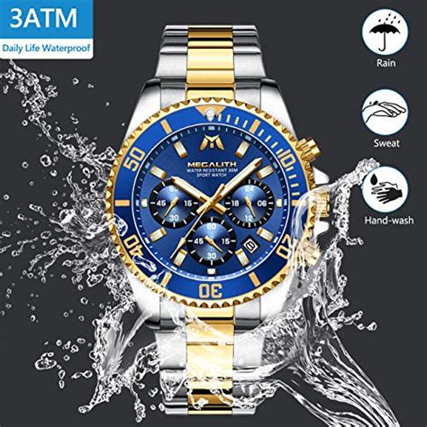 Megalith Relojes Para Hombre Con Acero Inoxidable Impermeable A