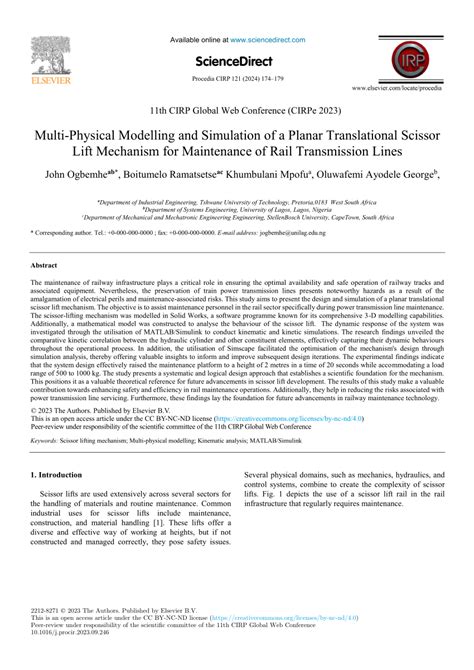 PDF Multi Physical Modelling And Simulation Of A Planar Translational