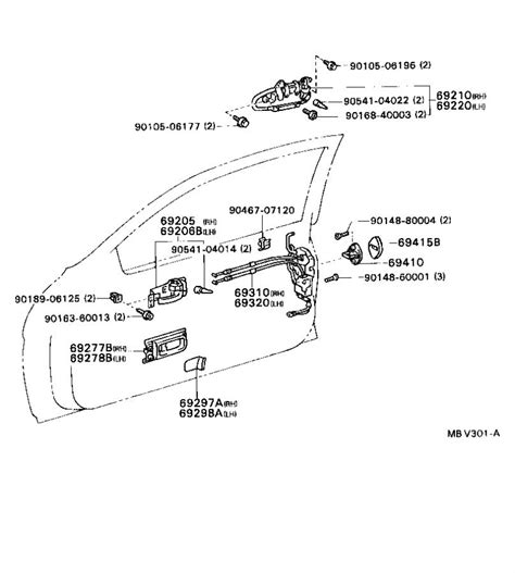 6920524020 Interior Door Handle Right Front LOCK Body May