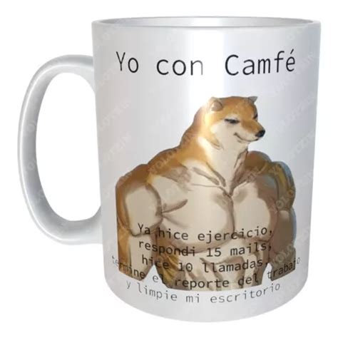 Taza Cheems Meme Perro Cheems Dogue Con Café Sin Café Artem7 Mebuscar