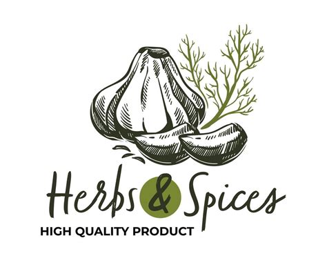 Herbs And Spices High Quality Products Shop Logo 19498902 Vector Art At