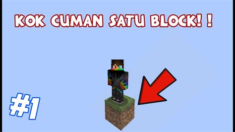 MINECRAFT TAPIII KOK CUMAN SATU BLOCK Minecraft One Block Survival