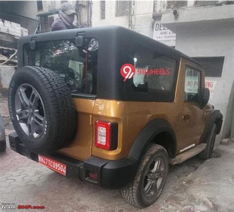 Mahindra Thar 4x2 Spied In New Blazing Bronze Colour Team Bhp