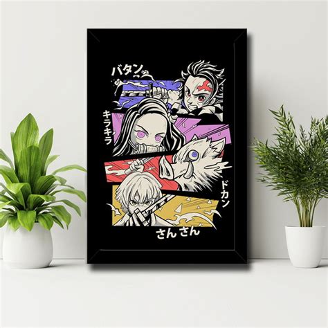 Quadro Demon Slayer Mdf Elo Produtos Especiais