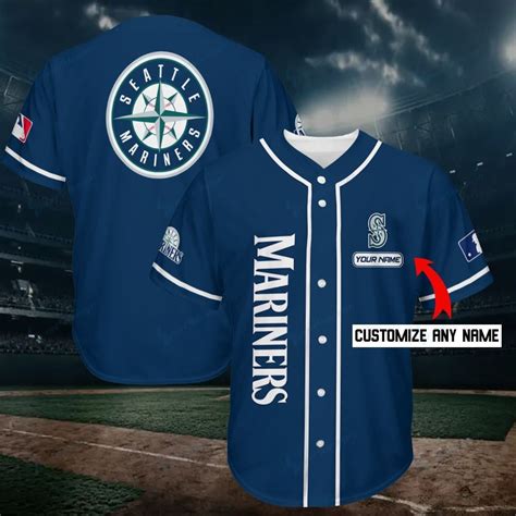 CUSTOM YOUR NAME SEATTLE MARINERS BASEBALL JERSEY FB38 – MLBtrends.com