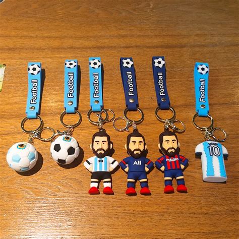 Superstar Messi Inter Miami Hot Football Keyring Pendant Car Key