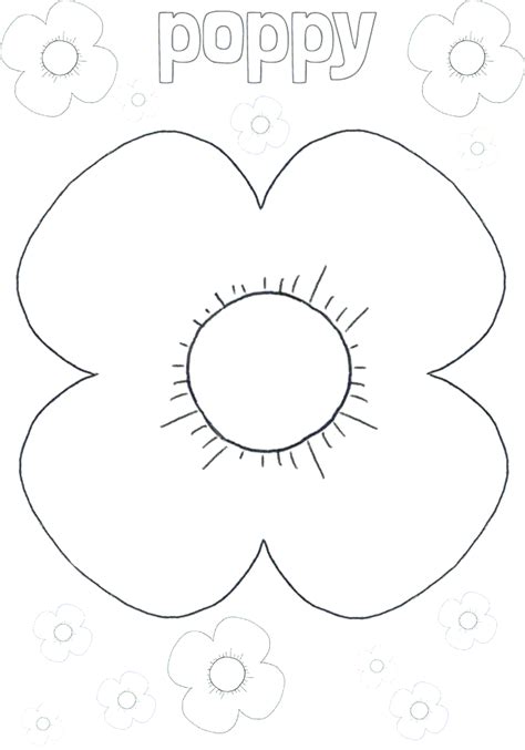 Poppy Colouring Pages