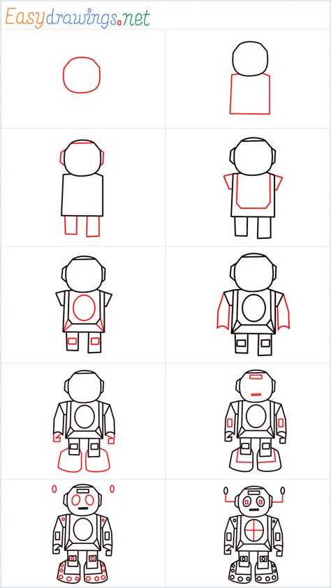 How To Draw A Robot Step By Step 10 Easy Phase