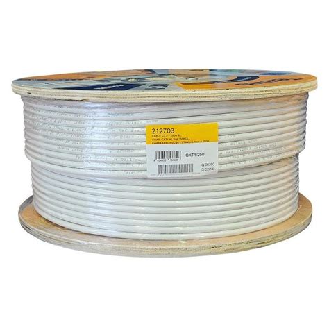 Câble coaxial bobine bois 250m CXT 1 Eca A 17VAtC A Blanc Televes