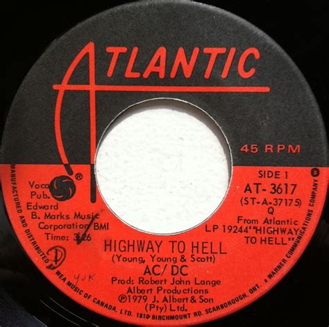 Acdc Highway To Hellnight Prowler 1979 Vinyl Discogs