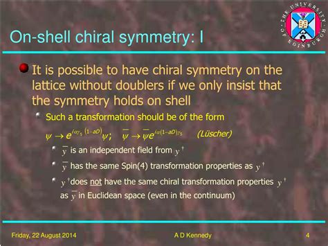 Ppt Equivalence Of Chiral Fermion Formulations Powerpoint