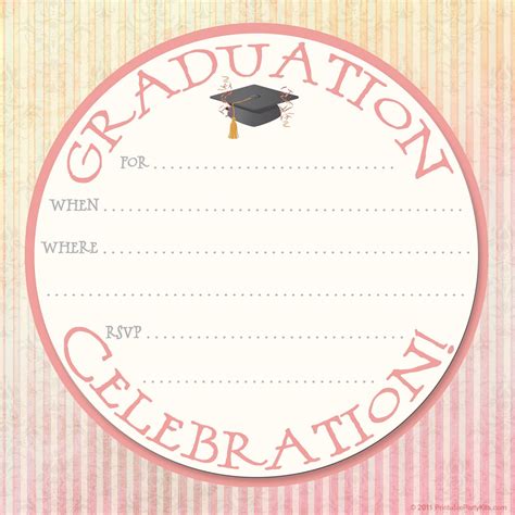 Graduation Party Invitation Printable Template - Printable Templates ...