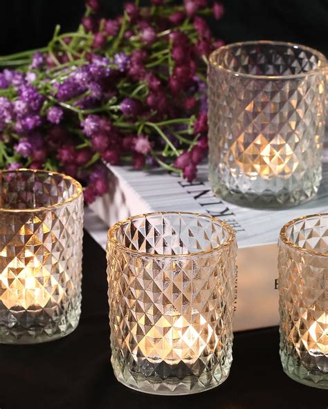 36 Pcs Votive Candle Holders Clear Glass Tea Lights Candle Holder In Bulk For