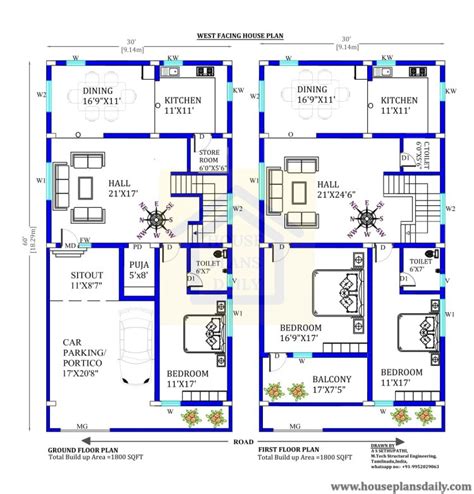 Vastu West Facing House Plan Duplex House Design House Designs And