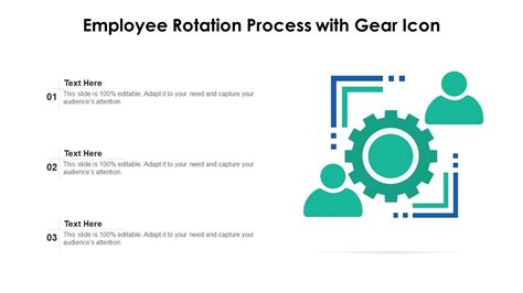 Employee Rotation Process With Gear Icon Ppt Powerpoint Presentation File Slides Pdf