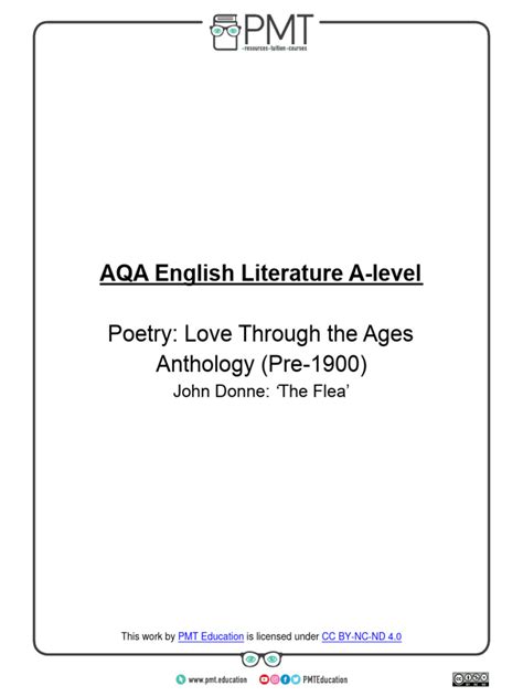 The Flea John Donne Pdf Metre Poetry Poetry