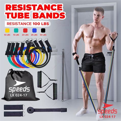 Jual SPEEDS Resistance Bands 11 In 1 Set Power Resistance Set Tali