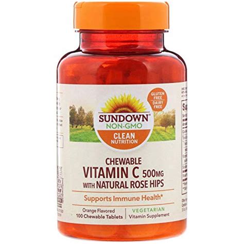 Sundown Naturals Vitamina C Masticable 500 Mg 100 Comprimidos