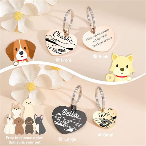 Gisuery Etiquetas De Identificaci N Personalizadas Para Mascotas De