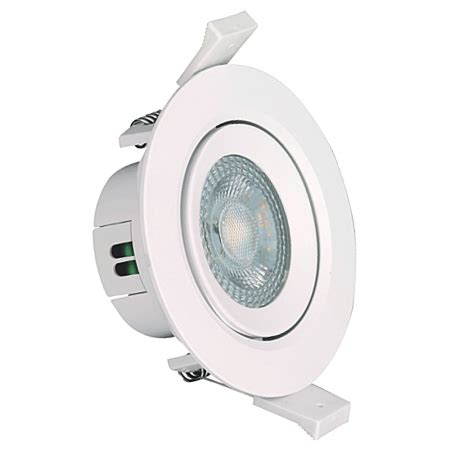 Spot De Embutir Redondo Branco 9cm Led 7W 3000K Bivolt Paris Luz Loja