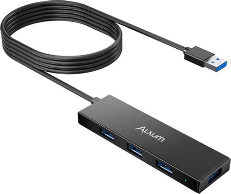 Alxum Port Usb Hub Usb Extension Hub Long Cord Ft M With