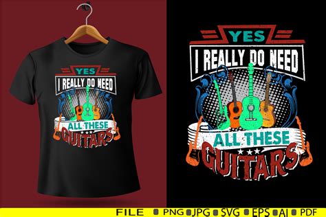 Yes I Really Do Need Al These Guitars Graphic By Maya Design · Creative Fabrica