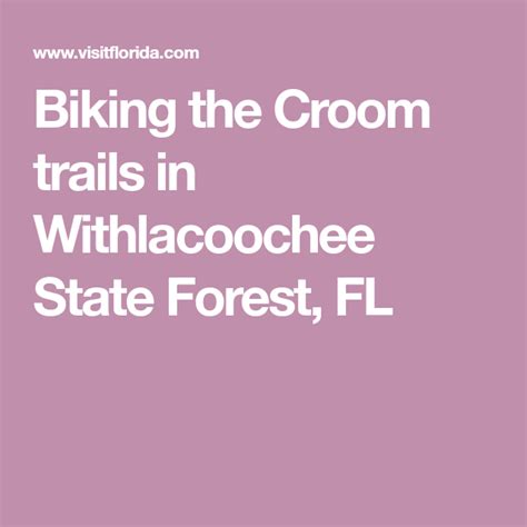 Biking the Croom trails in Withlacoochee State Forest, FL Bike Trails, Biking, Florida Trail ...