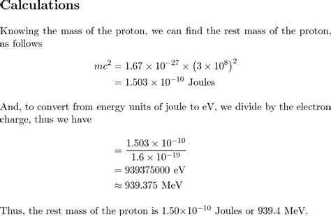 Joules To Mev Calculator Jinny Lurline