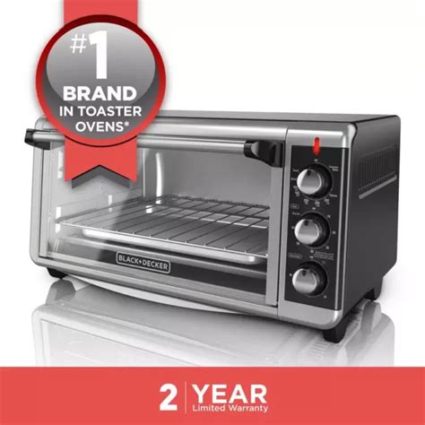 Blackdecker 1500 W 8 Slice Stainless Steel Toaster Oven With Broiler