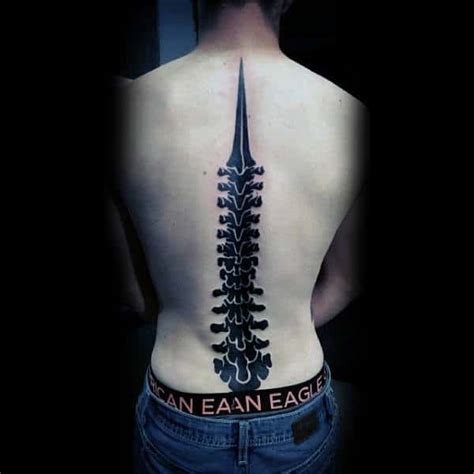 75 Spine Tattoos For Men Masculine Ink Design Ideas