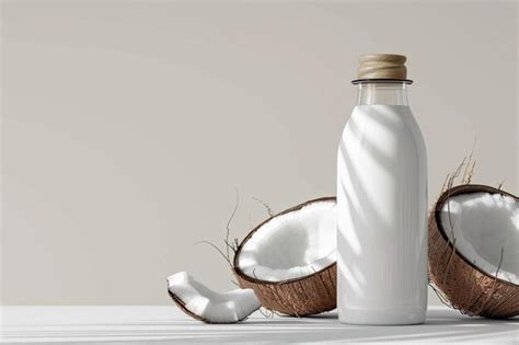 Coconut Oil Bottle Mockup Premium Ai Generated Image