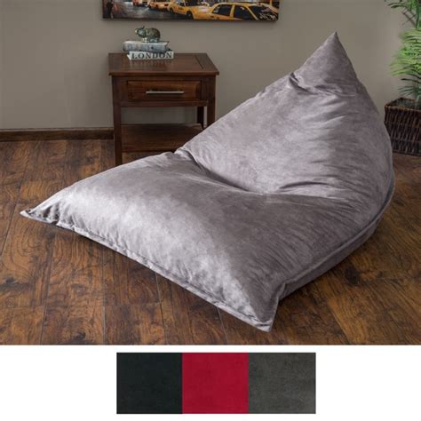 Shop Christopher Knight Home Kinsley Faux Suede 6 Foot Lounge Beanbag Chair Free Shipping