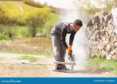 Man Building A House Stock Image Image Of Skill Laborer 54266367