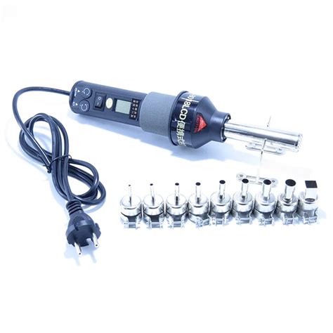 Eu V Au V W Degree Lcd Adjustable Electronic Heat Hot Air Gun Desoldering Soldering