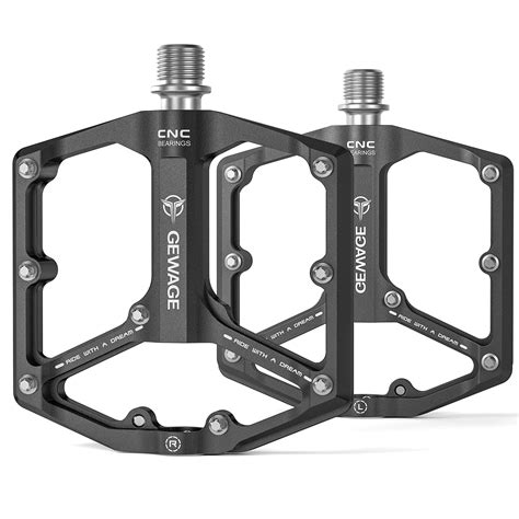 Road/Mountain Bike Pedals - 3 Bearings Bicycle Pedals - 9/16” CNC ...