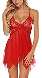 Rzs Lingerie Sexy Donna Erotico Pizzo E Capitale Babydoll Set Pezzi