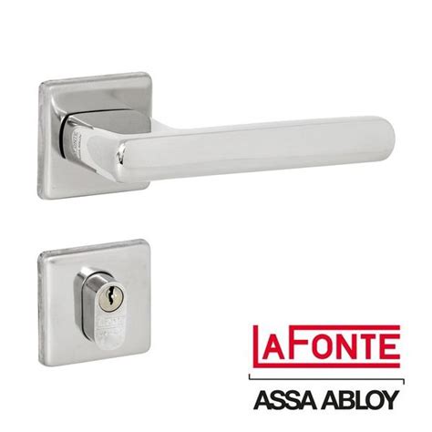 Fechadura Lafonte 454 St2 55mm Externa Roseta Inox Polido FECHFORT