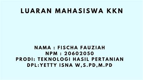 Pelatihan Pembuatan Abon Kelinci Di Desa Demangan Kknt Unisri Kel