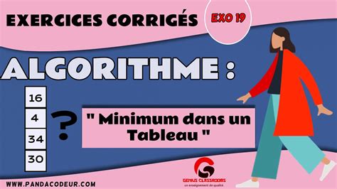 Algorithme Exercices Corrig S Algorithme Recherche Du Minimum