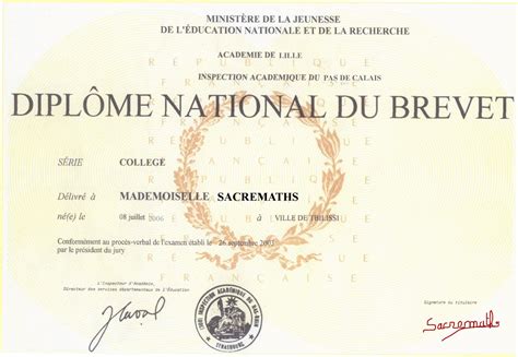 R Ussir Son Brevet Des Coll Ges