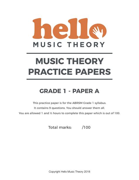 Pdf Music Theory Practice Exams Abrsm Past Papers Hello Music Theory