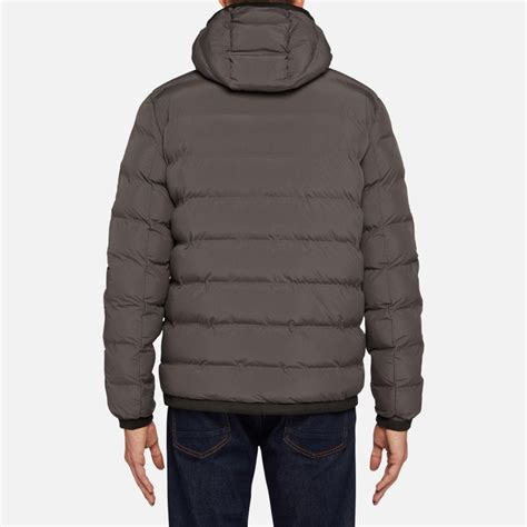 Geox® Spherica Mens Gray Short Down Jacket Fw22 Geox®