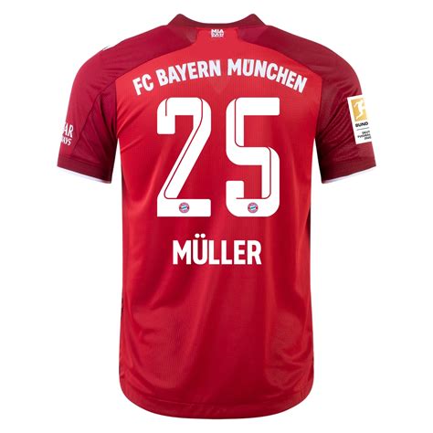 Thomas M Ller Bayern Munich Authentic Home Jersey By Adidas