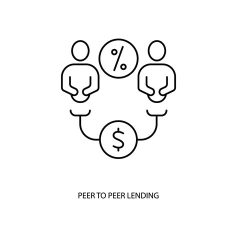 Peer To Peer Lending Concept Line Icon Simple Element Illustration