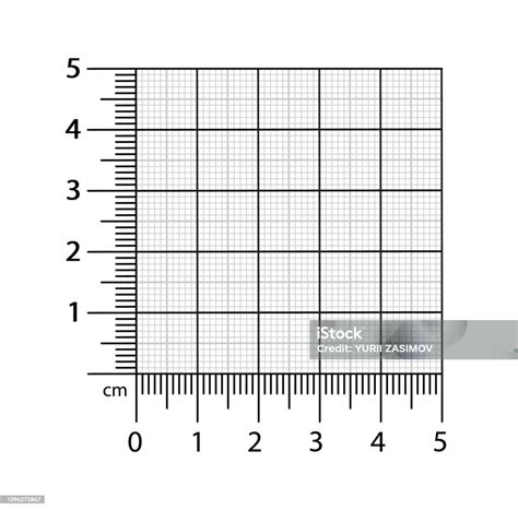 Corner Ruler From On The Graph Grid Paper Corner Ruler Vector Size Indicators Set Isolated On ...