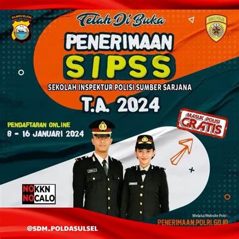 Polda Sulsel Buka Seleksi SIPSS Tahun 2024 Begini Cara Daftarnya